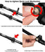 Cascade Mountain Tech 100% Carbon Fiber Folding Trekking Poles with Cork Grips & Quick Locks, Matte Black, 2 Pack Trekking poles Cascade Mountain Tech 