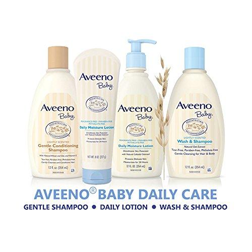 Aveeno Baby Gentle Wash & Shampoo with Natural Oat Extract, Tear-Free &, Lightly Scented, 12 fl. oz Bath, Lotion & Wipes Aveeno Baby 