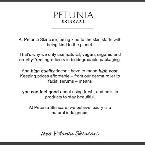 Petunia Skincare Vitamin C Serum for Face 20% with Hyaluronic Acid and Ferulic Acid, Anti Aging Collagen Booster, Natural Organic Skin Care for Acne Scars, Wrinkles, Fades Dark, Age Spot, Sun Damage Skin Care Petunia Skincare 