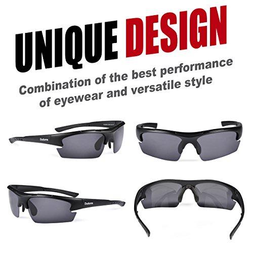 Duduma Mens sunglasses Polarized Sports Sunglasses for Men Fishing Cycling  Running Golf Driving Glasses Tr62 Superlight Frame Black Matte Frame With  Black Lens