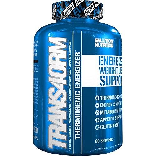Evlution Nutrition Trans4orm Thermogenic Energizing Fat Burner Supplement, Increase Weight Loss, Energy and Intense Focus (60 Servings) Supplement Evlution 
