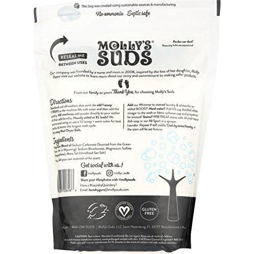 Molly's Suds Original Laundry Detergent Powder | Natural Laundry Detergent  Powder for Sensitive Skin | Earth-Derived Ingredients, Stain Fighting | 70
