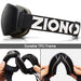 Zionor X4 Ski Snowboard Snow Goggles Magnet Dual Layers Lens Spherical Design Anti-Fog UV Protection Anti-Slip Strap for Men Women Ski Zionor 