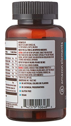 Amazon Elements Women’s One Daily Multivitamin, 59% Whole Food Cultured, Vegan, 65 Tablets, 2 month supply Supplement Amazon Elements 