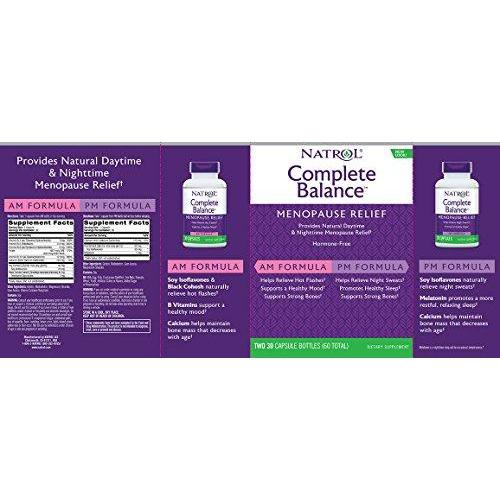 Natrol Complete Balance Formula for Menopause, Two Bottles Supplement Natrol 
