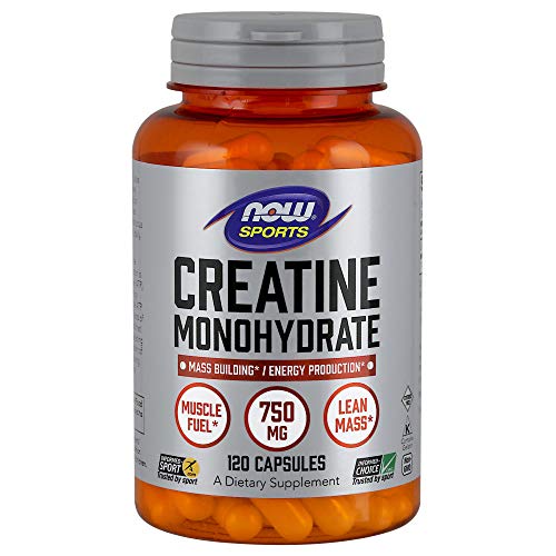 Now Foods Creatine Monohydrate 750mg Capsules, 120-Count Supplement Now Sports 