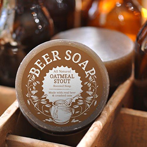 Beer Soap (Oatmeal Stout) - All Natural + Made in USA - Actually Smells Good! Perfect Gift For Beer Lovers Natural Soap Swag Brewery 