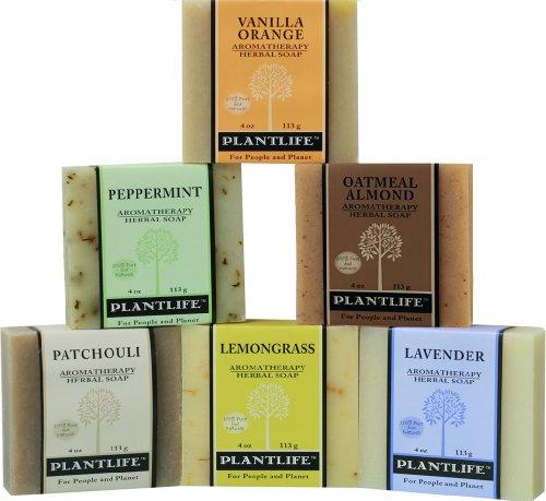 Plantlife Top 6 Natural Aromatherapy Herbal Soaps Made with 100% Pure Essential Oil Natural Soap Plantlife 