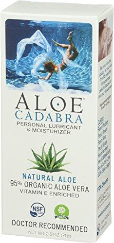 Aloe Cadabra Organic Personal Lubricant and Natural Vaginal Moisturizer with 95% Aloe Vera, Natural Aloe, 2.5 Ounce (Pack of 2) Aloe Cadabra Aloe Cadabra 