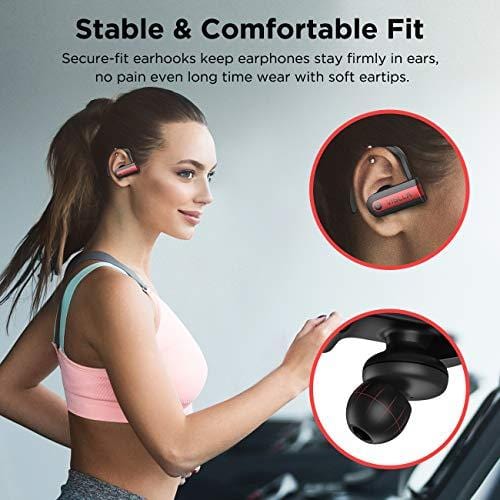 Wireless Earbuds, Vislla 5.0 Bluetooth Sport Headphones Stereo Bass Sound TWS Ear Buds Over Ear Sweatproof Headset 8 Hours Playtime Wireless Earphones with Mic & Charging Case for Running/Working Out Electronics Vislla 