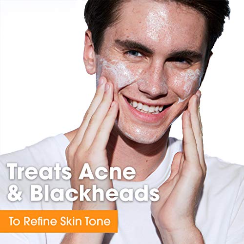 AcneFree Blackhead Removing Exfoliating Face Scrub with 2% Salicylic Acid and Charcoal Jojoba - Daily Wash, Skin Care Face Scrub Acne Treatment For Men Women and Teens With Acne Prone Skin - 5 oz Size Skin Care AcneFree 