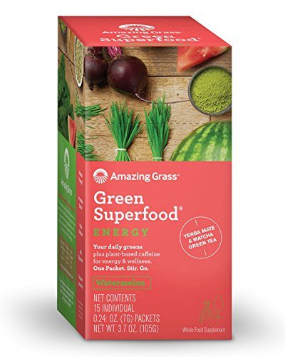 Amazing Grass Green Superfood Energy Watermelon, 0.24 Ounce, Pack of 15 Supplement Amazing Grass 