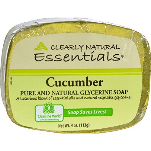 Clearly Natural Glycerin Bar Soap, Cucumber, 4 Ounce Natural Soap Clearly Natural 