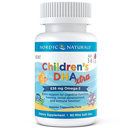 Nordic Naturals Children's DHA Xtra - Potent Omega 3 Formula with Twice The DHA for Kid's Cognitive Development, Learning and Mood, Berry Punch, Softgel - 90 Count Supplement Nordic Naturals 
