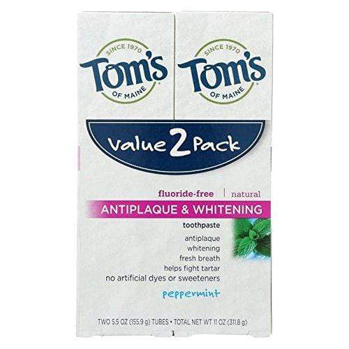 Tom's of Maine Antiplaque and Whitening Toothpaste, 2 count per pack - 3 per case. Toothpaste Tom's of Maine 