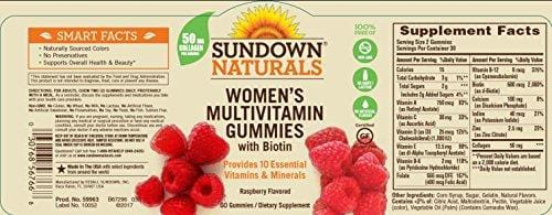 Sundown Naturals Women's Multivitamin with Biotin, 60 Gummies (Pack of 3) Supplement Sundown Naturals 