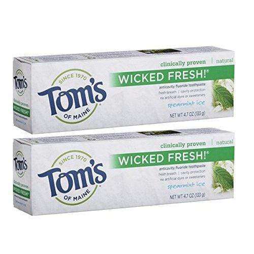 Tom's of Maine Ice Wicked Fresh Paste, Spearmint, 4.7 Ounce, Pack of 2 Toothpaste Tom's of Maine 