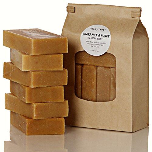 SIMPLICI Goats Milk & Honey bar soap Value Bag (6 Bars) Natural Soap Simplici 