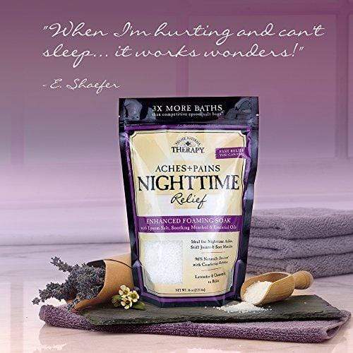 Village Naturals Therapy, Foaming Epsom Soak, Aches and Pains Nighttime Relief, 36 Oz, Pack of 3 Skin Care Village Naturals Therapy 