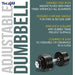 52.5 lbs Adjustable Cast Iron Dumbbell - ²DL2ZZ Sport & Recreation Yes4All 
