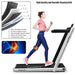 GYMAX 2 in 1 Folding Treadmill, 2.25HP Under Desk Electric Pad Treadmill, Portable Walking Jogging Running Machine, Motorized Flat Treadmill with Audio Bluetooth Speakers, Remote Controller (Slivery) Sports GYMAX 