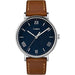 Timex Men's TW2R63900 Southview 41mm Tan/Silver-Tone/Blue Leather Strap Watch Watch Timex 