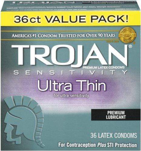 Trojan Ultra Thin Latex Condoms, 36 count Condom Trojan 