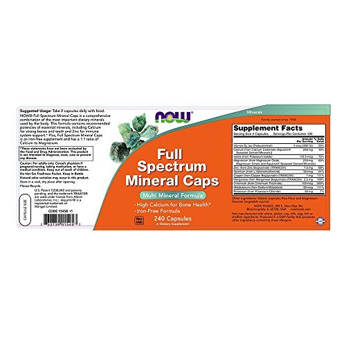 NOW Full Spectrum Mineral Caps,240 Capsules Supplement NOW Foods 