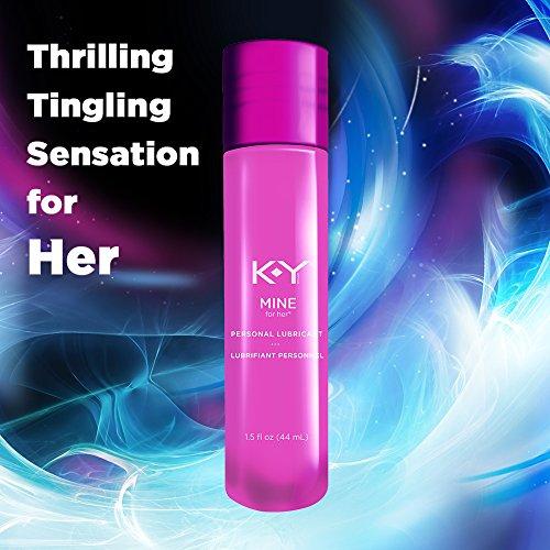 K-Y Yours & Mine Couples Lubricant for Him & Her, oz. each, 2 bottles/3 Warming, water-based lube for men & tingling lube for woman - compatible with massagers & toys Lubricant K-Y 