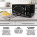 Nostalgia RMO4BK Retro 0.9 Cubic Foot 800-Watt Countertop Microwave Oven, 5 Power Levels and 12 Cook Settings, LED Display, Jet Black Kitchen Nostalgia 