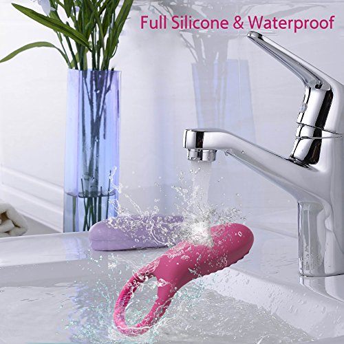 IMO Full Silicone Vibrating Cock Ring - Waterproof Rechargeable Penis Ring Vibrator - Sex Toy for Male or Couples (Wine Red) Skin Care IM IMO 