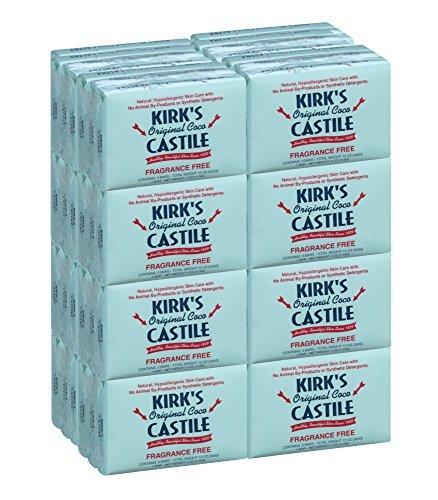 Kirk's Original Coco Castile Soap, Fragrance Free (48 Pack) Natural Soap Kirk's 