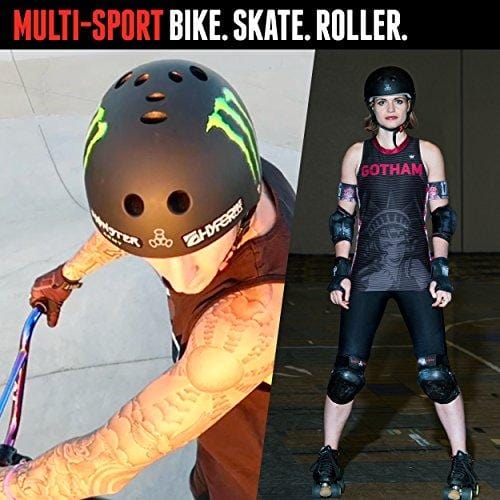 Triple Eight THE Certified Sweatsaver Helmet for Skateboarding, BMX, and Roller Skating, Black Rubber, Large / X-Large Outdoors Triple Eight 