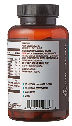 Amazon Elements Women’s 40+ One Daily Multivitamin, 66% Whole Food Cultured, Vegan, 65 Tablets, 2 month supply Supplement Amazon Elements 