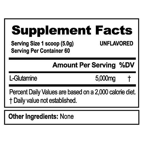 Evlution Nutrition Glutamine 5000 5 Grams of Pure Glutamine in Each Serving Unflavored Powder (60 Servings) Supplement Evlution 