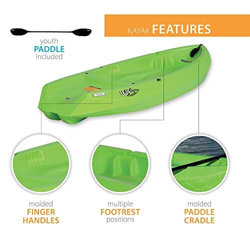 Lifetime Youth Wave Kayak with Paddle, 6 Feet, Green Outdoors Lifetime 