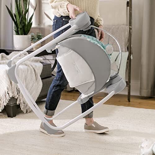 Ity by Ingenuity Swingity Swing Easy-Fold Portable Baby Swing, Goji, Blue Baby Product Ingenuity 