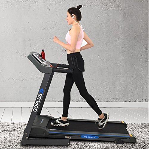 Goplus 2.25HP Electric Treadmill Foldable Running Jogging Fitness Machine for Home & Gym Black Jaguar Ⅲ Sport & Recreation Goplus 