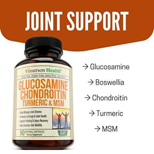 Glucosamine with Chondroitin Turmeric MSM Boswellia Supplement Vimerson Health 