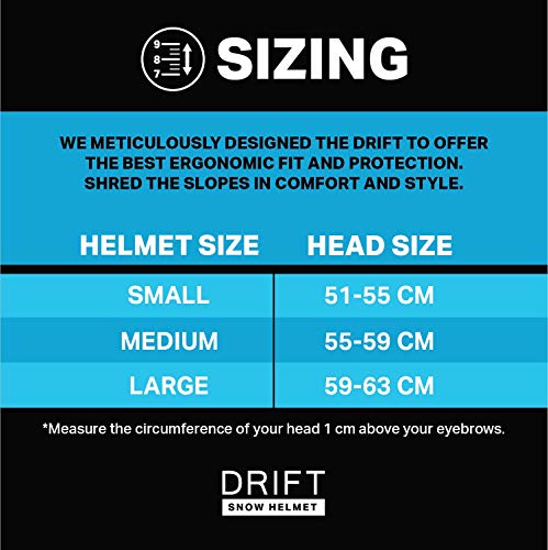 Drift Snowboard & Ski Helmet- US Ski Team Official Supplier - For Men, Women & Youth - Unparalleled Style, Performance & Safety w/ Active Ventilation. Official Snow Helmet of Olympian Ashley Caldwell. Ski WildHorn Outfitters 