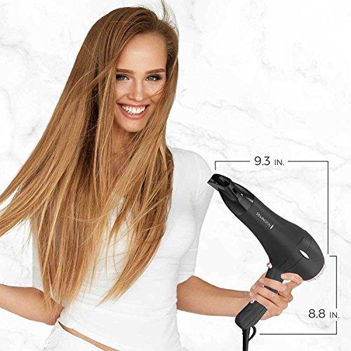 Remington Pro Hair Dryer with Pearl Ceramic Technology, Black/Pink, AC2015 Hair Dryer Remington 