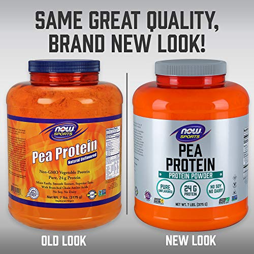 NOW Sports Pea Protein Natural Unflavored Powder,7-Pound Supplement NOW Foods 