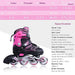 Adjustable Inline Skates for Girls and Boys with Light up Wheels Beginner Skates Safe and Durable Inline Roller Skates for Kids and Adults, Men and Women Pink Size 4 Outdoors Zuwaos 