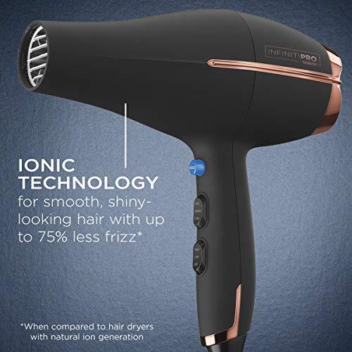 INFINITIPRO BY CONAIR 1875 Watt AC Motor Pro Hair Dryer, Black / Rose Gold Beauty Conair 