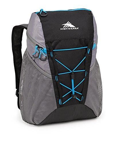 High Sierra Pack-N-Go 2 18-Liter Sport Backpack, Black/Charcoal/Pool, 18-Liter Backpack High Sierra 