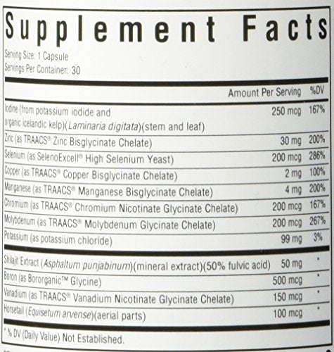 Seeking Health | Trace Minerals Complex | Trace Mineral Supplement | Includes Horsetail Extract | 30 Vegetarian Capsules Supplement Seeking Health 