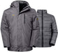 Wantdo Men's Windproof 3-in-1 Ski Jacket Waterproof Wind Breaker with Removable Puffer Liner Insulated Winter Coat for Hiking(Grey, Small) Ski Wantdo 