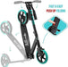 Lascoota Scooters for Kids 8 Years and up - Quick-Release Folding System - Dual Suspension System + Scooter Shoulder Strap 7.9" Big Wheels Great Scooters for Adults and Teens (Aqua, Kids/Adults) Sports Lascoota 