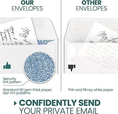 500 Pack No. 10 Envelopes, Self Seal Windowless Security Envelopes #10 with Flip and Stick Closure, Open-sided Booklet Type, 24 lb Heavy Duty Paper, 4 1/8 x 9 1/2 Inches, White Office Product EnDoc 