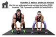 Premium Extra Large Exercise Mat - 9' x 6' x 1/4" Ultra Durable, Non-Slip, Workout Mats for Home Gym Flooring - Plyo, MMA, Cardio Mat - Use with or Without Shoes (108" Long x 72" Wide x 6mm Thick) Sports Gorilla Mats 